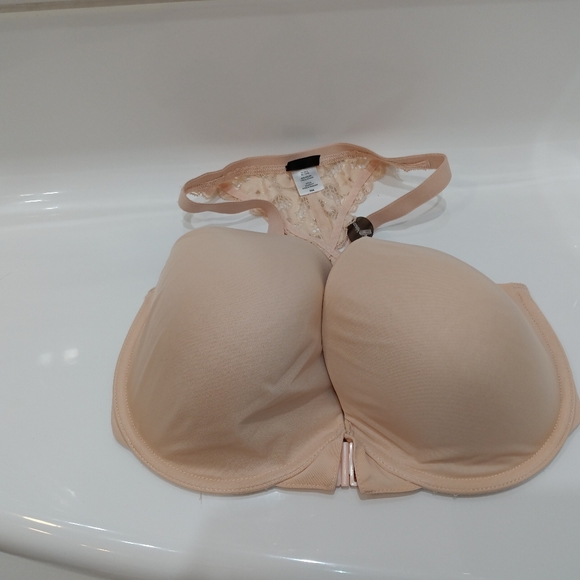 Paramour by Felina Abbie Front Close T back Bra,32G, Sugar Babe,New without Tag - Picture 3 of 5
